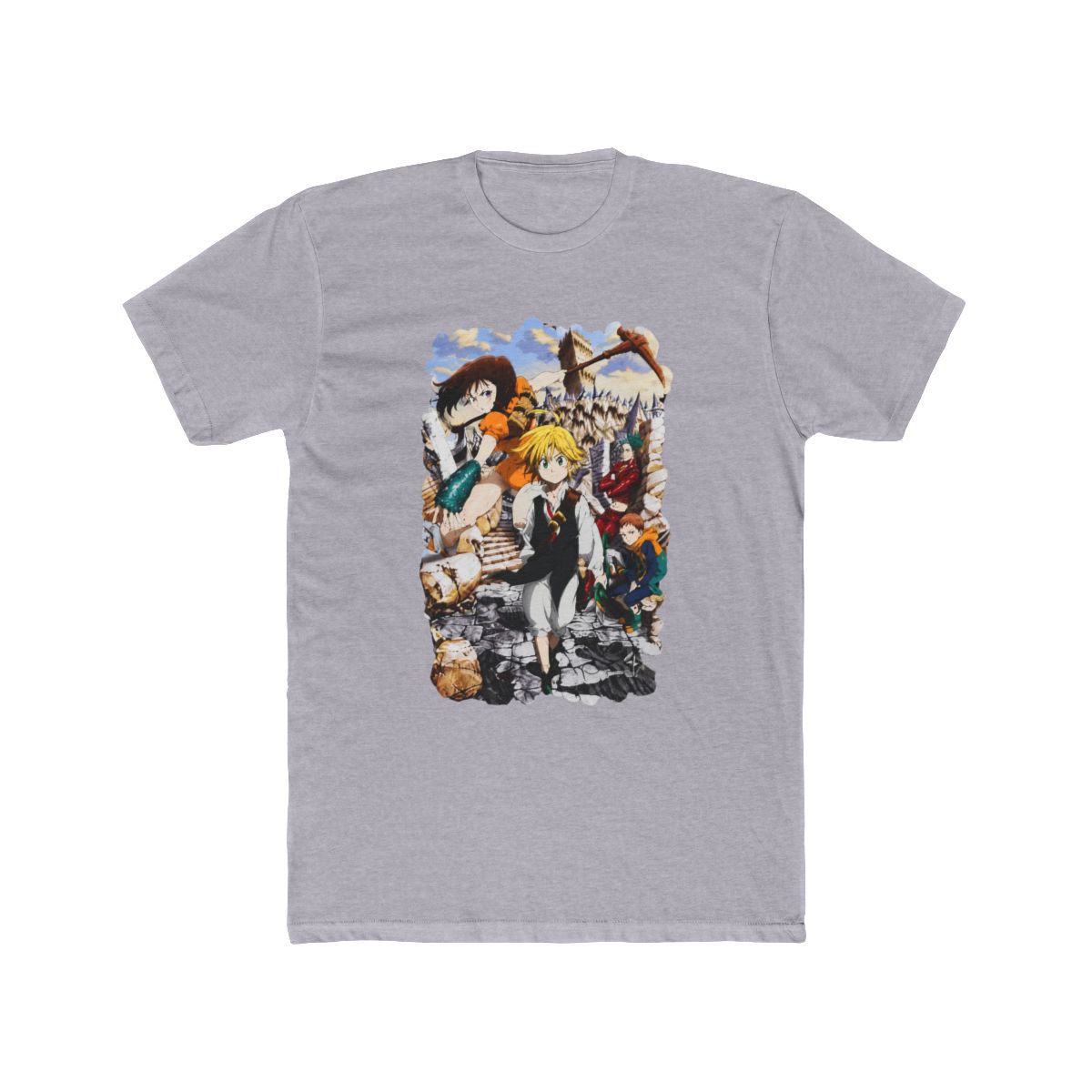 The Seven Deadly Sins Group Ruins T Shirt - alternate angle 3, merchandise