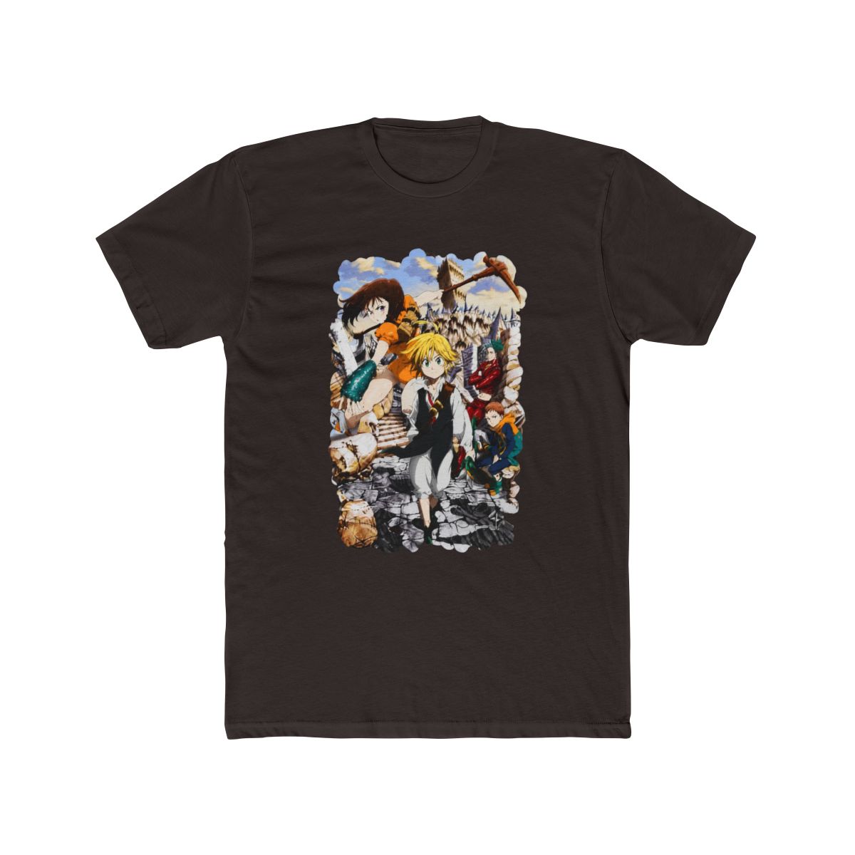 The Seven Deadly Sins Group Ruins T Shirt - alternate angle 2, merchandise